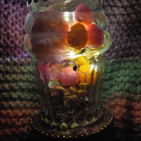 Other - HANDMADE By Me. Colorful Glass Centerpiece (Runs On 2 AA batteries -included)